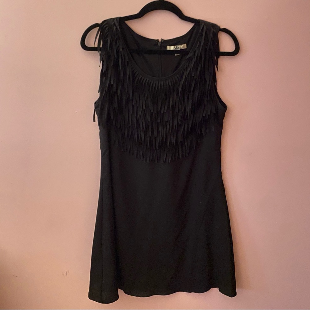 LBD Shift Dress with Unique Fringe